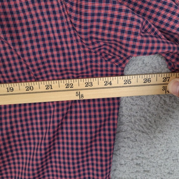 Jos A Bank Shirt Mens Large Blue Red Plaid Button Down‎ Executive Collection - Picture 12 of 15
